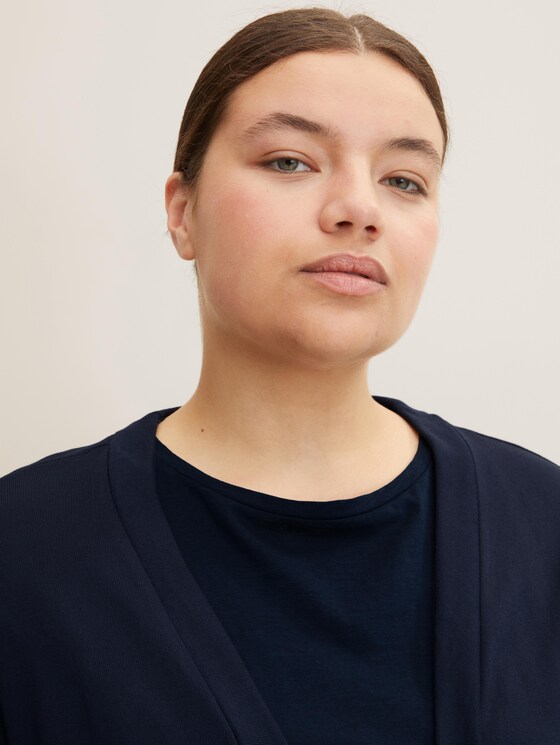 Shirt Cardigan mit Taschen - Frauen - Sky Captain Blue Shirt Cardigan mit Taschen - Frauen - Sky Captain Blue - 9 - My True Me