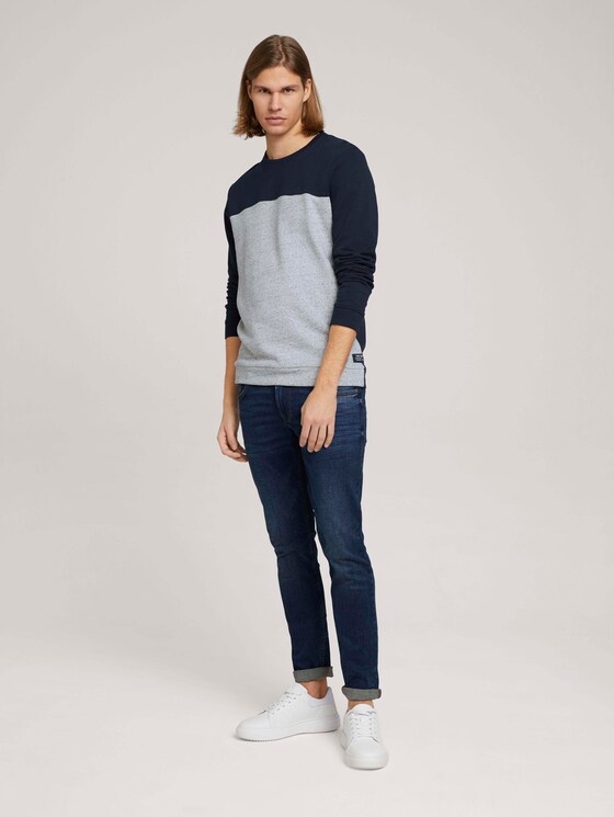Sweatshirt mit Bündchen - Männer - Sky Captain Blue Sweatshirt mit Bündchen - Männer - Sky Captain Blue - 3 - TOM TAILOR Denim