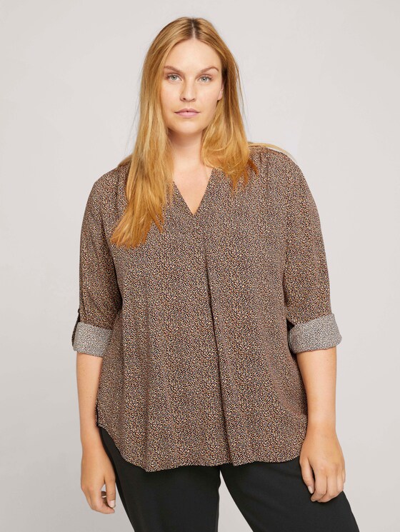 Pleated blouse - Women - multicolor dot design Pleated blouse - Women - multicolor dot design - 1 - My True Me