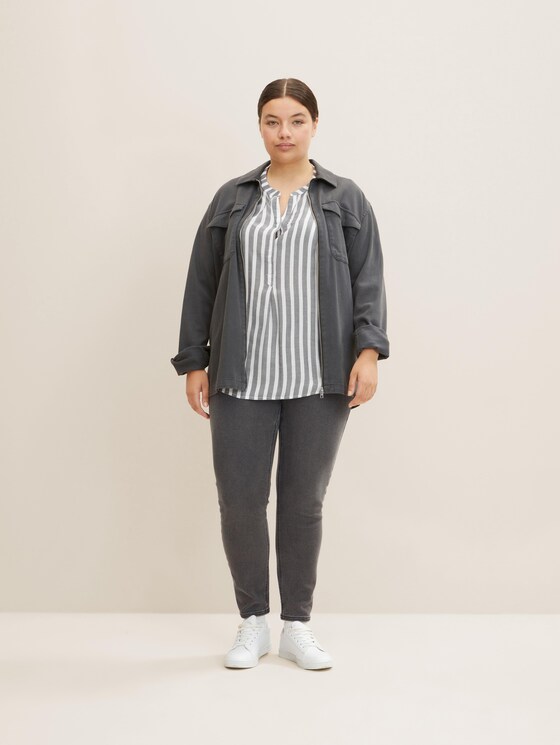 Gestreifte Henleybluse - Frauen - offwhite navy vertical stripe Gestreifte Henleybluse - Frauen - offwhite navy vertical stripe - 3 - My True Me