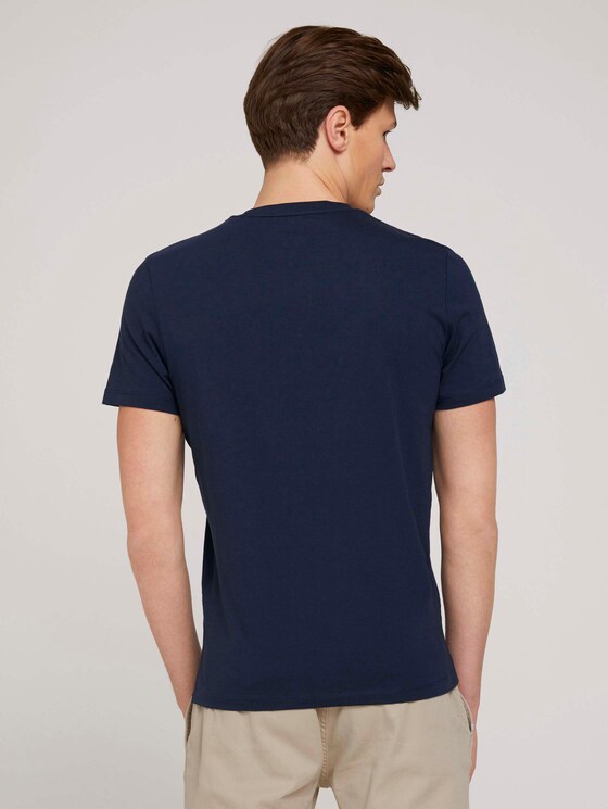 T-Shirt mit Bio-Baumwolle - Männer - Dark Blue T-Shirt mit Bio-Baumwolle - Männer - Dark Blue - 2 - TOM TAILOR