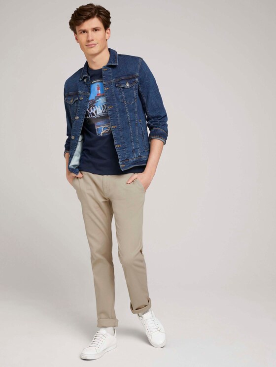 T-Shirt mit Bio-Baumwolle - Männer - Dark Blue T-Shirt mit Bio-Baumwolle - Männer - Dark Blue - 3 - TOM TAILOR