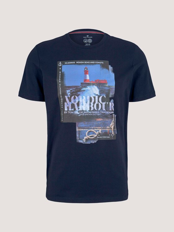 T-Shirt mit Bio-Baumwolle - Männer - Dark Blue T-Shirt mit Bio-Baumwolle - Männer - Dark Blue - 7 - TOM TAILOR