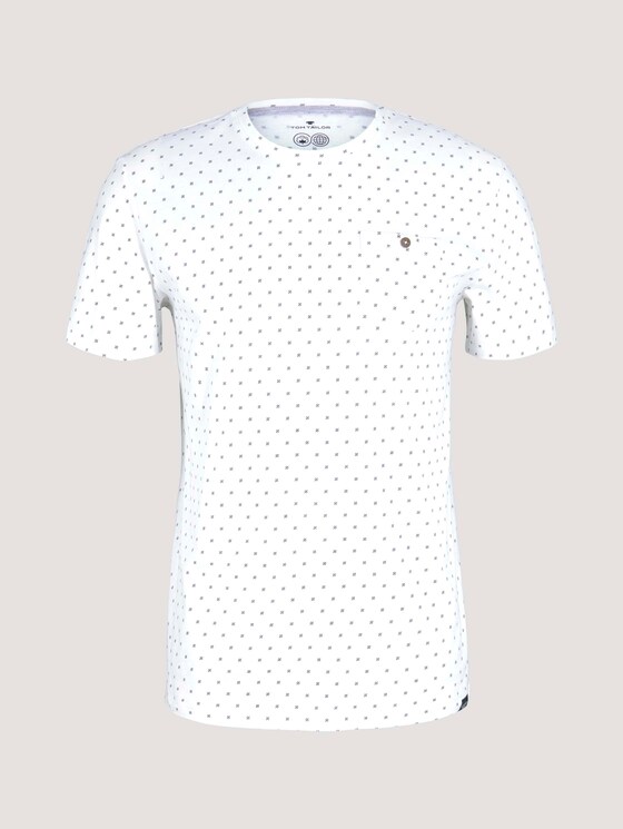gemustertes T-Shirt mit Bio-Baumwolle - Männer - white base blue element design gemustertes T-Shirt mit Bio-Baumwolle - Männer - white base blue element design - 7 - TOM TAILOR