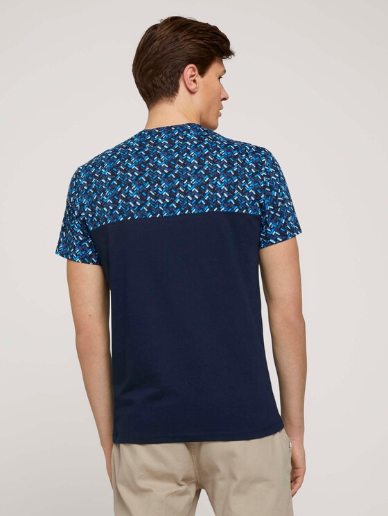 gemustertes T-Shirt mit Bio-Baumwolle - Männer - navy base blue shades design gemustertes T-Shirt mit Bio-Baumwolle - Männer - navy base blue shades design - 2 - TOM TAILOR