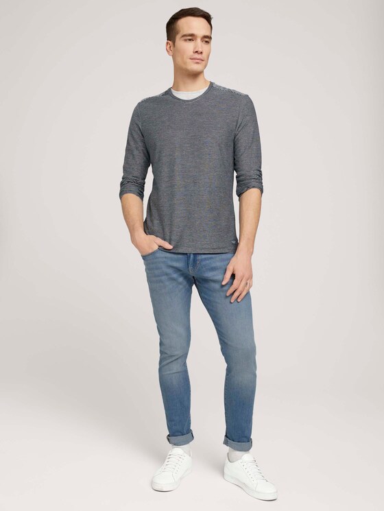 gestreiftes Langarmshirt - Männer - Dark Blue gestreiftes Langarmshirt - Männer - Dark Blue - 3 - TOM TAILOR
