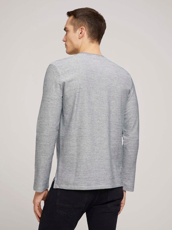 gestreiftes Langarmshirt - Männer - Off White gestreiftes Langarmshirt - Männer - Off White - 2 - TOM TAILOR
