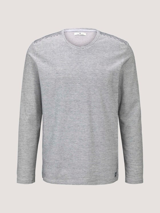 gestreiftes Langarmshirt - Männer - Off White gestreiftes Langarmshirt - Männer - Off White - 7 - TOM TAILOR