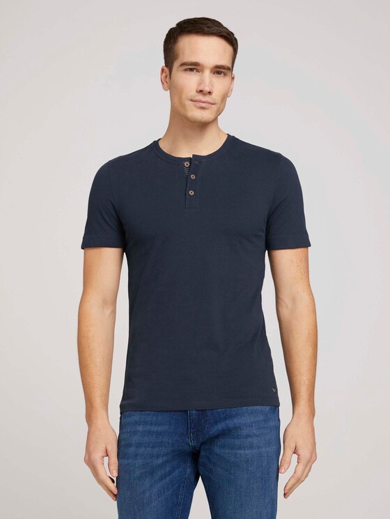 T-Shirt mit Bio-Baumwolle - Männer - Dark Blue T-Shirt mit Bio-Baumwolle - Männer - Dark Blue - 1 - TOM TAILOR