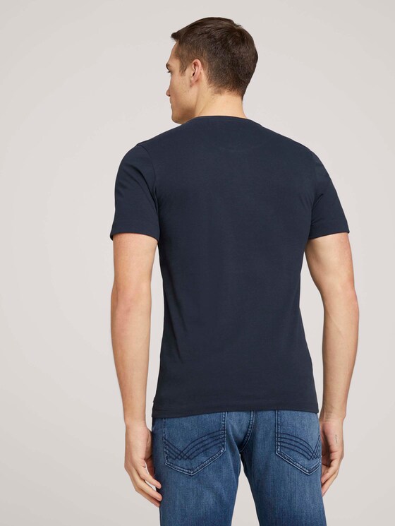 T-Shirt mit Bio-Baumwolle - Männer - Dark Blue T-Shirt mit Bio-Baumwolle - Männer - Dark Blue - 2 - TOM TAILOR