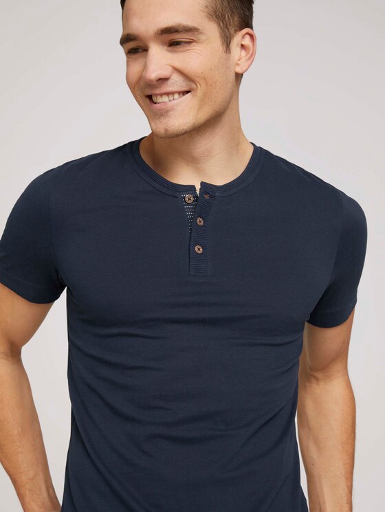 T-Shirt mit Bio-Baumwolle - Männer - Dark Blue T-Shirt mit Bio-Baumwolle - Männer - Dark Blue - 9 - TOM TAILOR