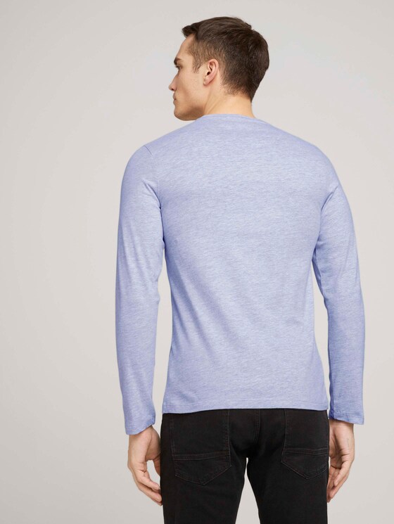 Langarmshirt mit Bio-Baumwolle - Männer - Light Stone Grey Melange Langarmshirt mit Bio-Baumwolle - Männer - Light Stone Grey Melange - 2 - TOM TAILOR
