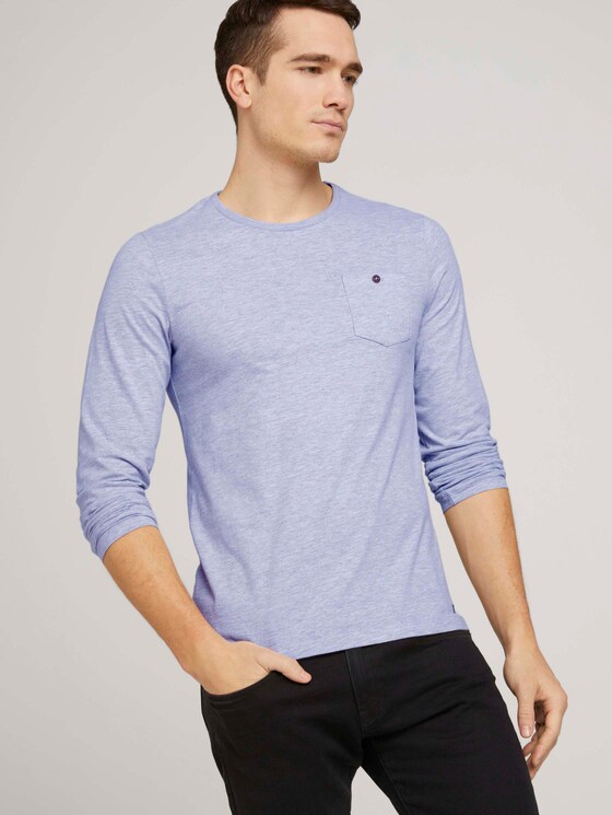 Langarmshirt mit Bio-Baumwolle - Männer - Light Stone Grey Melange Langarmshirt mit Bio-Baumwolle - Männer - Light Stone Grey Melange - 5 - TOM TAILOR