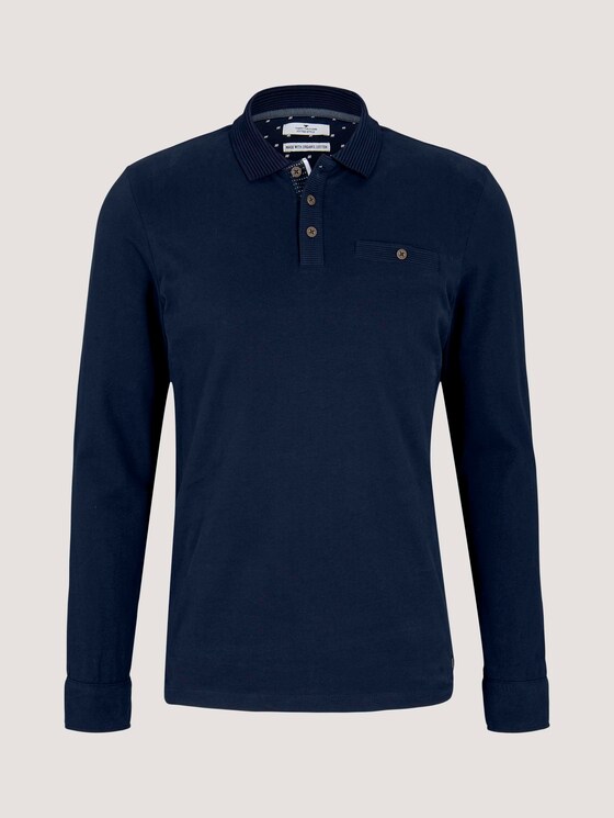 Poloshirt mit Bio-Baumwolle - Männer - Dark Blue Poloshirt mit Bio-Baumwolle - Männer - Dark Blue - 7 - TOM TAILOR