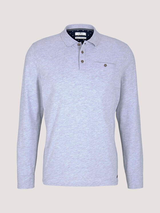 Poloshirt mit Bio-Baumwolle - Männer - Light Stone Grey Melange Poloshirt mit Bio-Baumwolle - Männer - Light Stone Grey Melange - 7 - TOM TAILOR