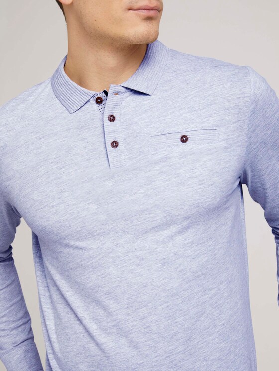 Poloshirt mit Bio-Baumwolle - Männer - Light Stone Grey Melange Poloshirt mit Bio-Baumwolle - Männer - Light Stone Grey Melange - 9 - TOM TAILOR
