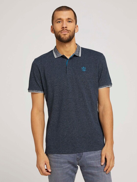 Poloshirt mit Logoprint - Männer - Dark Blue Poloshirt mit Logoprint - Männer - Dark Blue - 1 - TOM TAILOR