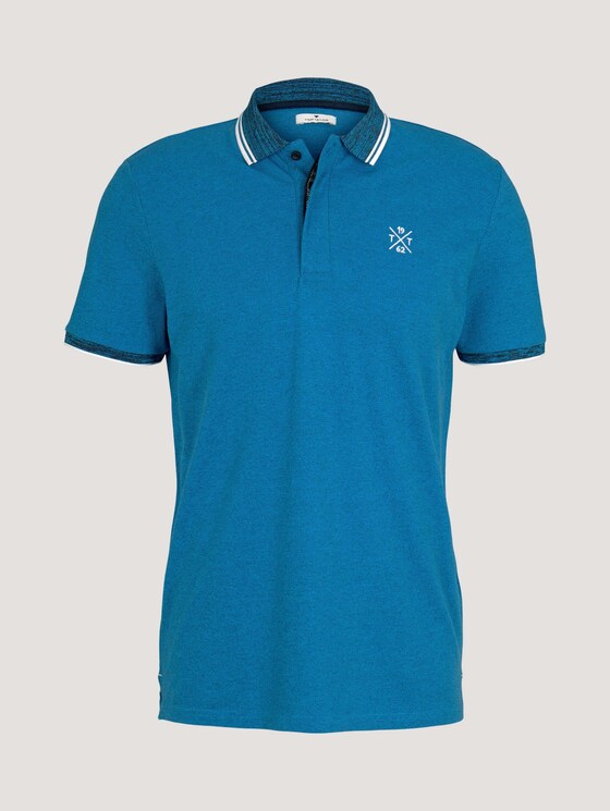 Poloshirt mit Logoprint - Männer - bright ibiza blue Poloshirt mit Logoprint - Männer - bright ibiza blue - 7 - TOM TAILOR