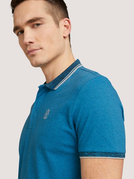 Poloshirt mit Logoprint - Männer - bright ibiza blue Poloshirt mit Logoprint - Männer - bright ibiza blue - 9 - TOM TAILOR