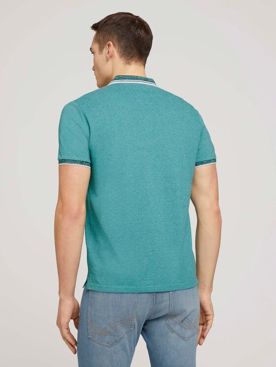 Poloshirt mit Logoprint - Männer - dusty aqua Poloshirt mit Logoprint - Männer - dusty aqua - 1 - TOM TAILOR