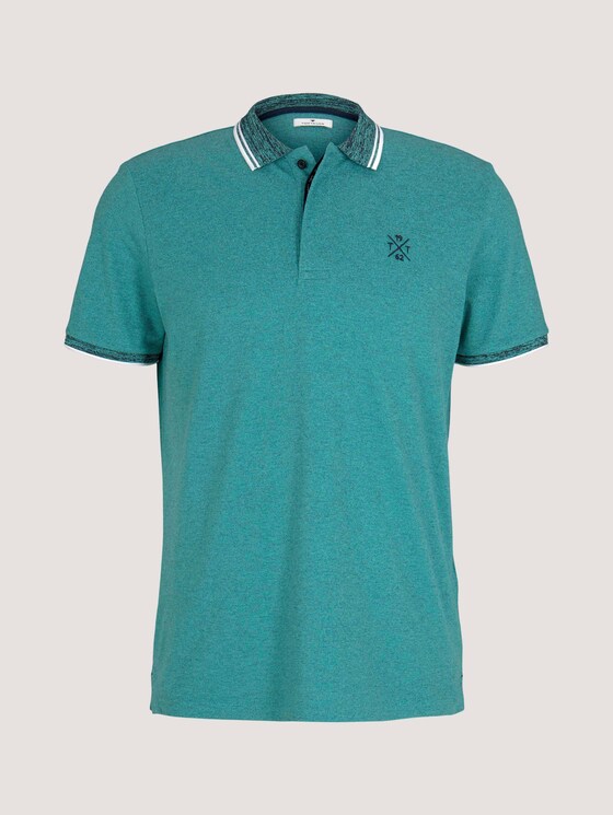 Poloshirt mit Logoprint - Männer - dusty aqua Poloshirt mit Logoprint - Männer - dusty aqua - 7 - TOM TAILOR