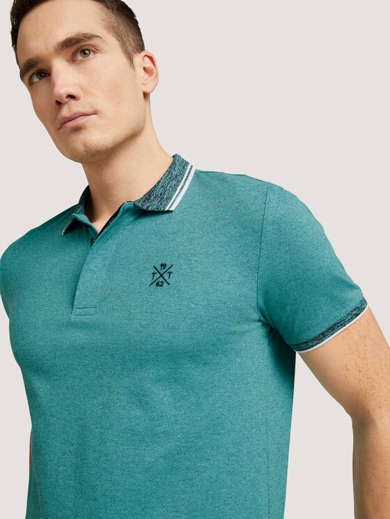 Poloshirt mit Logoprint - Männer - dusty aqua Poloshirt mit Logoprint - Männer - dusty aqua - 9 - TOM TAILOR