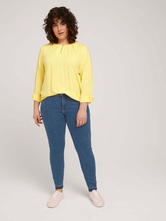 Bluse mit Faltendetails - Frauen - mellow yellow Bluse mit Faltendetails - Frauen - mellow yellow - 3 - My True Me