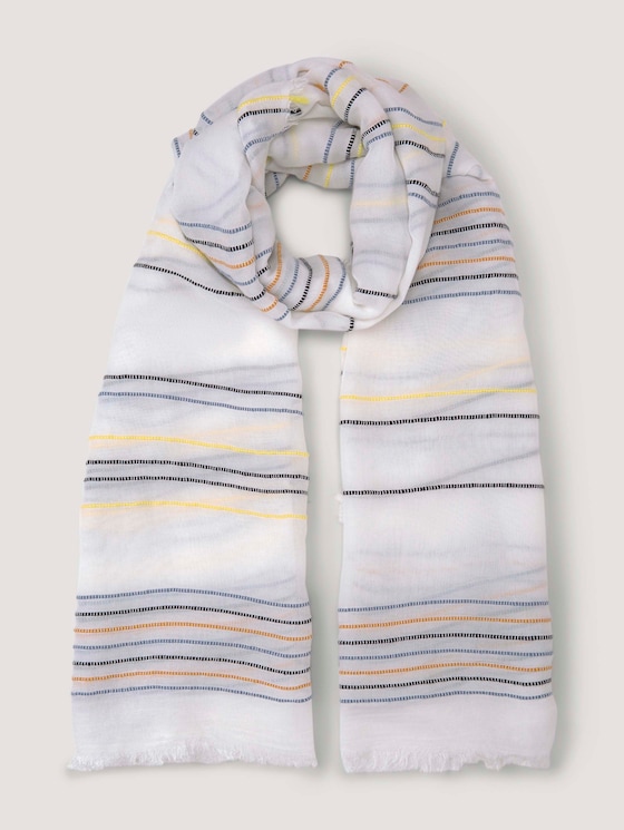 gestreifter Schal - Frauen - creme blue yellow stripe gestreifter Schal - Frauen - creme blue yellow stripe - 7 - TOM TAILOR Denim