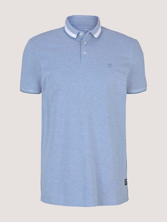 fein gemustertes Poloshirt - Männer - foggy blue melange fein gemustertes Poloshirt - Männer - foggy blue melange - 7 - TOM TAILOR Denim