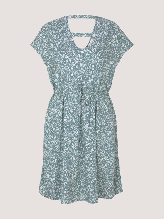 Mini-Kleid mit Rückendetail - Frauen - mineral blue flower print Mini-Kleid mit Rückendetail - Frauen - mineral blue flower print - 7 - TOM TAILOR Denim