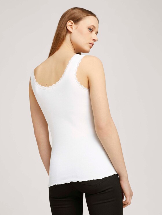 geripptes Top - Frauen - Gardenia White geripptes Top - Frauen - Gardenia White - 2 - TOM TAILOR Denim