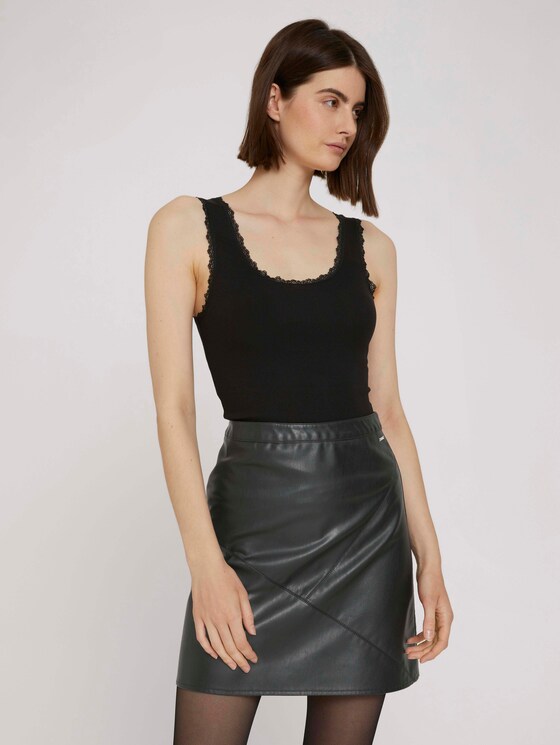 geripptes Top - Frauen - deep black geripptes Top - Frauen - deep black - 5 - TOM TAILOR Denim