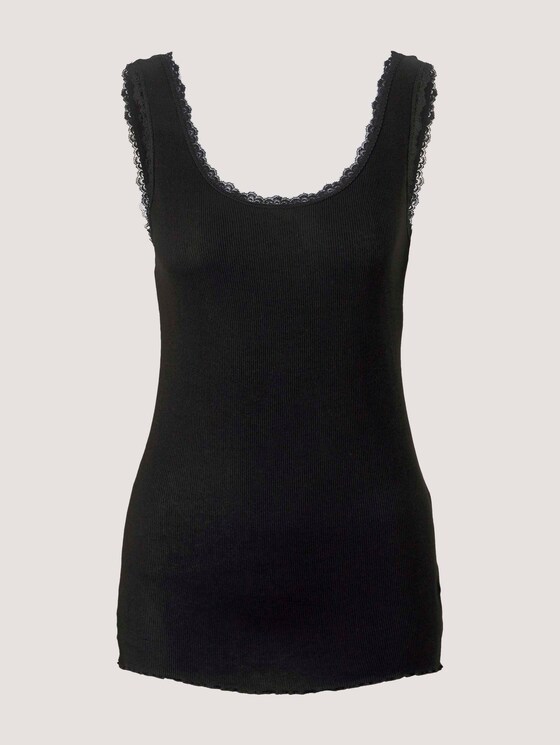 geripptes Top - Frauen - deep black geripptes Top - Frauen - deep black - 7 - TOM TAILOR Denim
