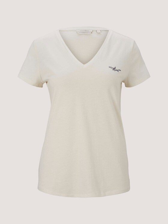 T-Shirt mit Bio-Baumwolle - Frauen - Gardenia White T-Shirt mit Bio-Baumwolle - Frauen - Gardenia White - 7 - TOM TAILOR Denim