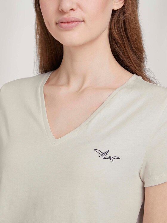 T-Shirt mit Bio-Baumwolle - Frauen - Gardenia White T-Shirt mit Bio-Baumwolle - Frauen - Gardenia White - 9 - TOM TAILOR Denim