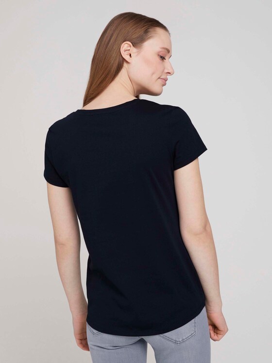 T-Shirt mit Bio-Baumwolle - Frauen - Sky Captain Blue T-Shirt mit Bio-Baumwolle - Frauen - Sky Captain Blue - 2 - TOM TAILOR Denim