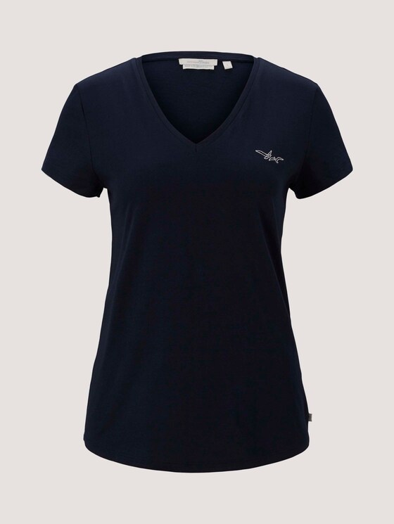 T-Shirt mit Bio-Baumwolle - Frauen - Sky Captain Blue T-Shirt mit Bio-Baumwolle - Frauen - Sky Captain Blue - 7 - TOM TAILOR Denim