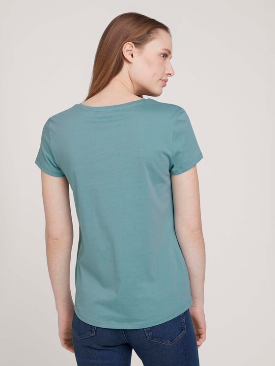 T-Shirt mit Bio-Baumwolle - Frauen - Mineral Stone Blue T-Shirt mit Bio-Baumwolle - Frauen - Mineral Stone Blue - 2 - TOM TAILOR Denim