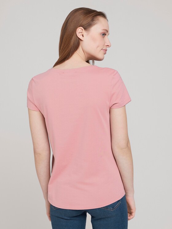 T-Shirt mit Bio-Baumwolle - Frauen - cozy rose T-Shirt mit Bio-Baumwolle - Frauen - cozy rose - 2 - TOM TAILOR Denim