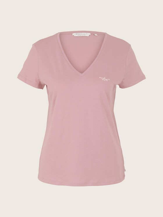 T-Shirt mit Bio-Baumwolle - Frauen - cozy rose T-Shirt mit Bio-Baumwolle - Frauen - cozy rose - 7 - TOM TAILOR Denim