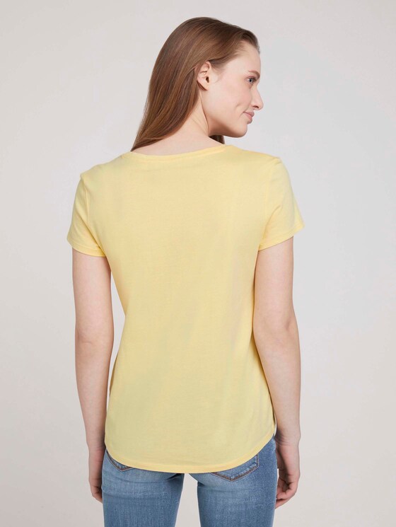 T-Shirt mit Bio-Baumwolle - Frauen - soft yellow T-Shirt mit Bio-Baumwolle - Frauen - soft yellow - 2 - TOM TAILOR Denim