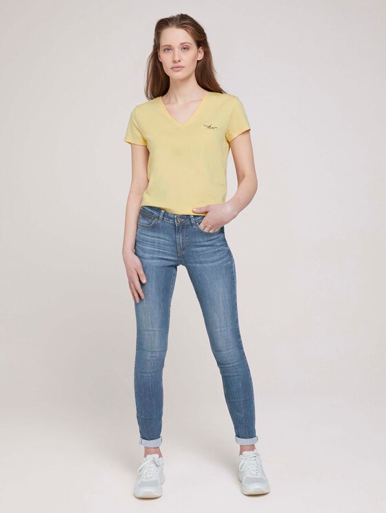 T-Shirt mit Bio-Baumwolle - Frauen - soft yellow T-Shirt mit Bio-Baumwolle - Frauen - soft yellow - 3 - TOM TAILOR Denim