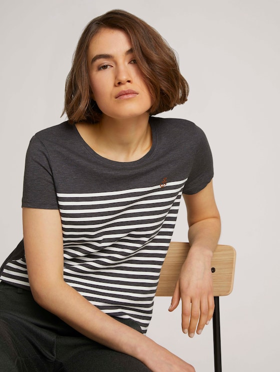 T-Shirt aus Bio-Baumwolle - Frauen - Shale Grey Melange T-Shirt aus Bio-Baumwolle - Frauen - Shale Grey Melange - 5 - TOM TAILOR Denim