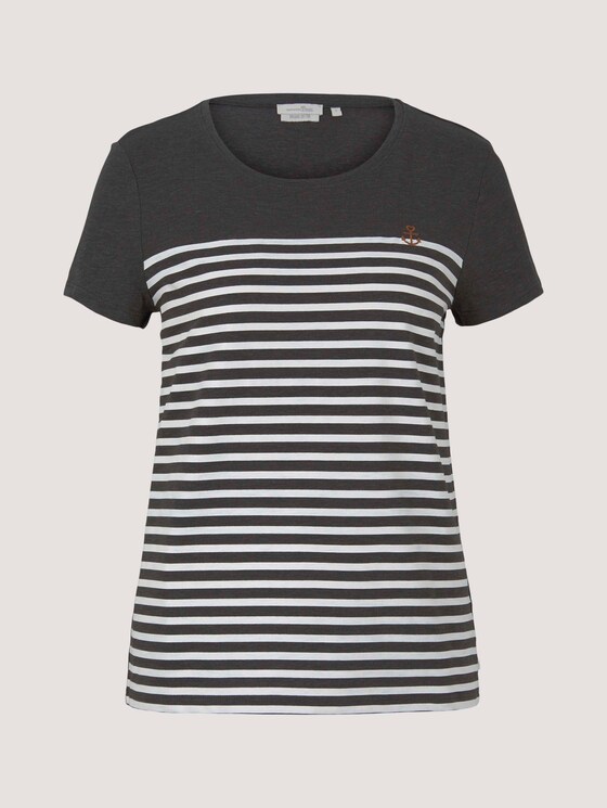 T-Shirt aus Bio-Baumwolle - Frauen - Shale Grey Melange T-Shirt aus Bio-Baumwolle - Frauen - Shale Grey Melange - 7 - TOM TAILOR Denim