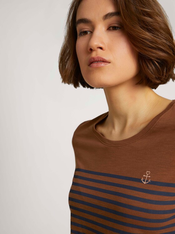 T-Shirt aus Bio-Baumwolle - Frauen - amber brown T-Shirt aus Bio-Baumwolle - Frauen - amber brown - 9 - TOM TAILOR Denim