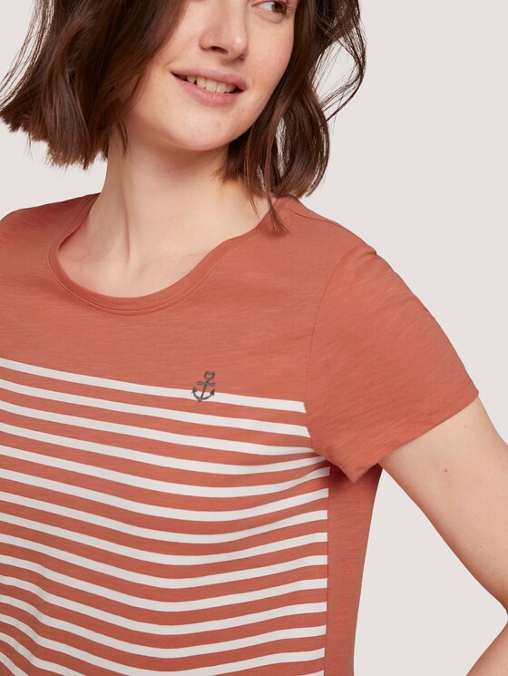 T-Shirt aus Bio-Baumwolle - Frauen - sundown coral T-Shirt aus Bio-Baumwolle - Frauen - sundown coral - 9 - TOM TAILOR Denim