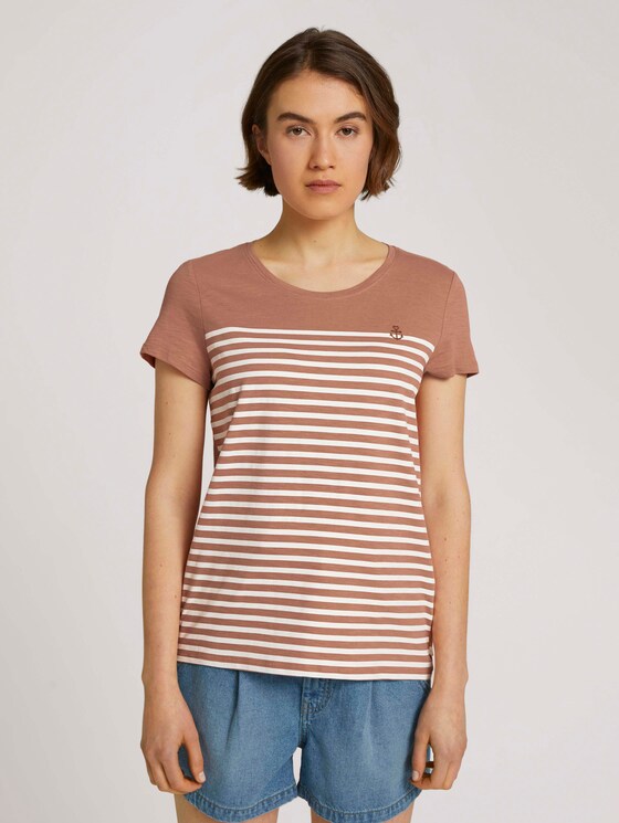 T-Shirt aus Bio-Baumwolle - Frauen - clay rose T-Shirt aus Bio-Baumwolle - Frauen - clay rose - 1 - TOM TAILOR Denim