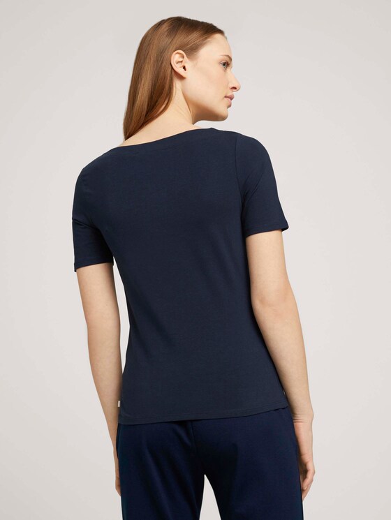 Basic T-Shirt mit Bio-Baumwolle - Frauen - Sky Captain Blue Basic T-Shirt mit Bio-Baumwolle - Frauen - Sky Captain Blue - 2 - TOM TAILOR Denim