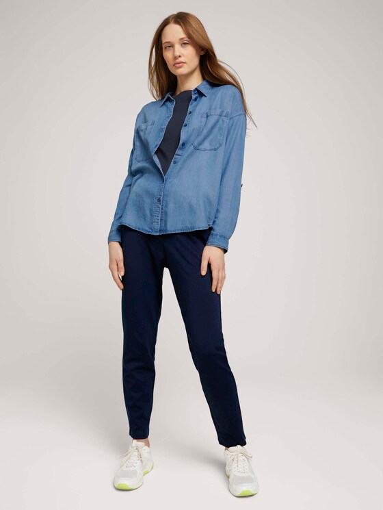 Basic T-Shirt mit Bio-Baumwolle - Frauen - Sky Captain Blue Basic T-Shirt mit Bio-Baumwolle - Frauen - Sky Captain Blue - 3 - TOM TAILOR Denim