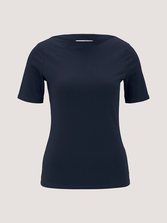 Basic T-Shirt mit Bio-Baumwolle - Frauen - Sky Captain Blue Basic T-Shirt mit Bio-Baumwolle - Frauen - Sky Captain Blue - 7 - TOM TAILOR Denim